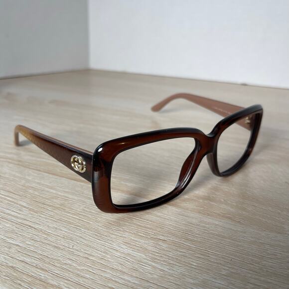 Gucci GG3575/S W7LLA Sunglasses Brown Transparent Frames Only 57-15-135 - Picture 1 of 8